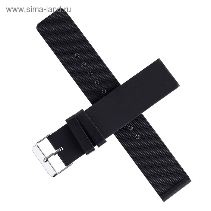 Ремешок для часов Ремешок для часов "Соломон" 20 мм, силикон, l-20 см, черный