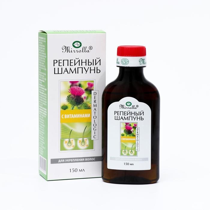 Шампунь репейный Mirrolla, комплекс витаминов для укрепления волос, 150 мл Шампунь репейный Mirrolla, комплекс витаминов для укрепления волос, 150 мл