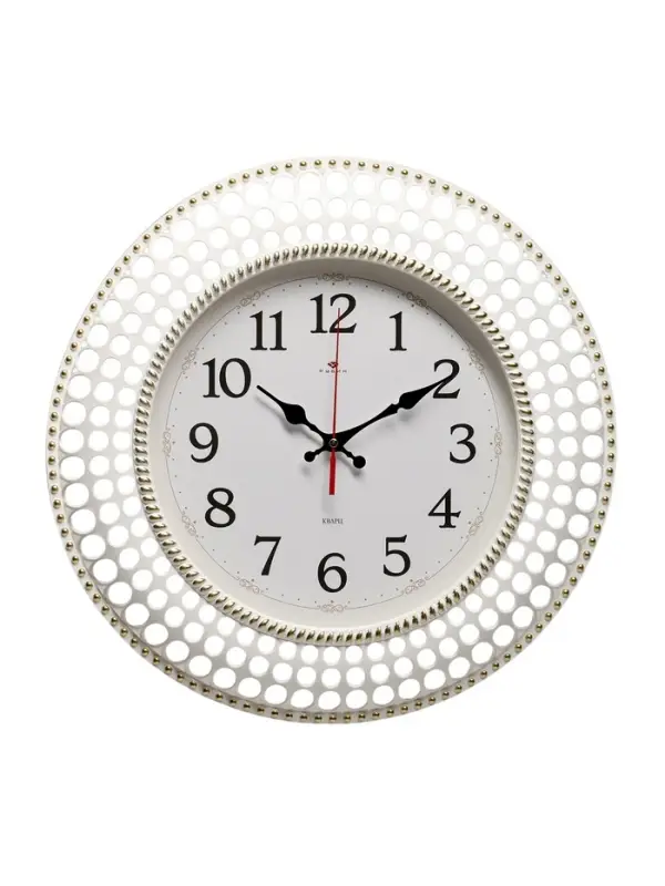 Часы настенные &laquo;Классика&raquo;, бесшумные, плавный ход, d=40 см, белые, от батарейки 1&times;АА