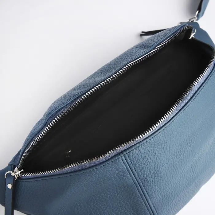 Сумка женская кросс-боди на молнии, 34&times;11&times;17 см, синяя
