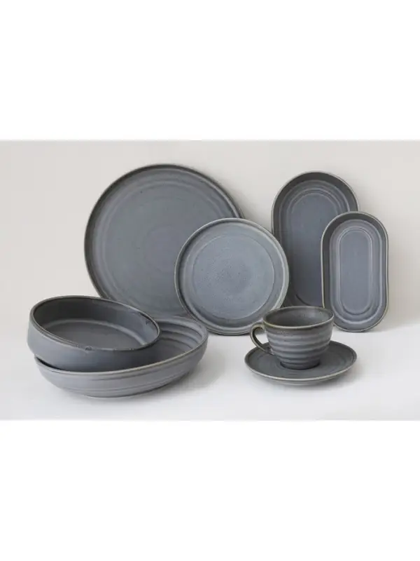 Блюдо Magistro Urban, 260 мл, 18&times;9.8&times;2.5 см, овальное, фарфор, серый