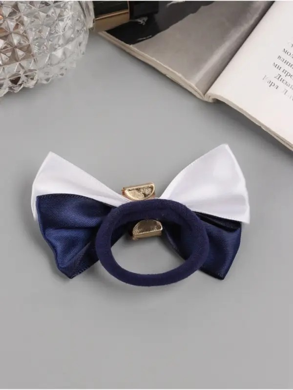 Резинка для волос бант «Школьница», двойной, 8.5 см, МИКС