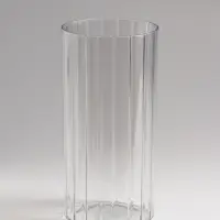 Ваза для цветов &laquo;Венера&raquo;, 19.5&times;9.5 см, полосы, пластик, прозрачная