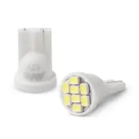 T023B Т10/белый/ (W2,1x9,5d) 8SMD 1210, коробка 2 шт.