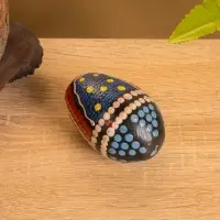 Сувенирный музыкальный инструмент Маракас &laquo;Яйцо с узором - точечная роспись&raquo;, 7&times;5&times;5 см