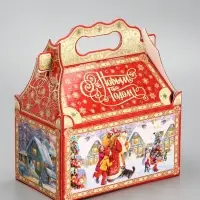 Подарочная новогодняя коробка «Атмосфера», для сладких подарков, 20×12×19 см Подарочная новогодняя коробка «Атмосфера», для сладких подарков, 20×12×19 см