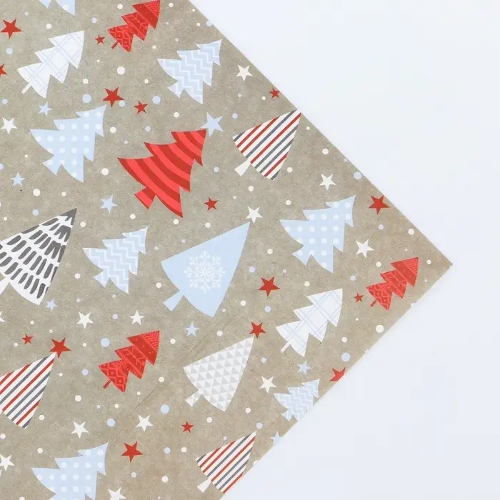 Набор упаковочной бумаги «Новогодний узор»,4 листа, 70 × 100 см Набор упаковочной бумаги «Новогодний узор»,4 листа, 70 × 100 см