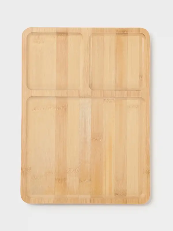 Менажница Доляна Striata, 3 секции, 32&times;23.5&times;1.2 см, бамбук