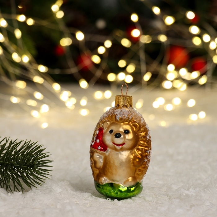 Ёлочное украшение Ёлочное украшение "Лесной ёжик", в подарочной упаковке h- 9,5 см