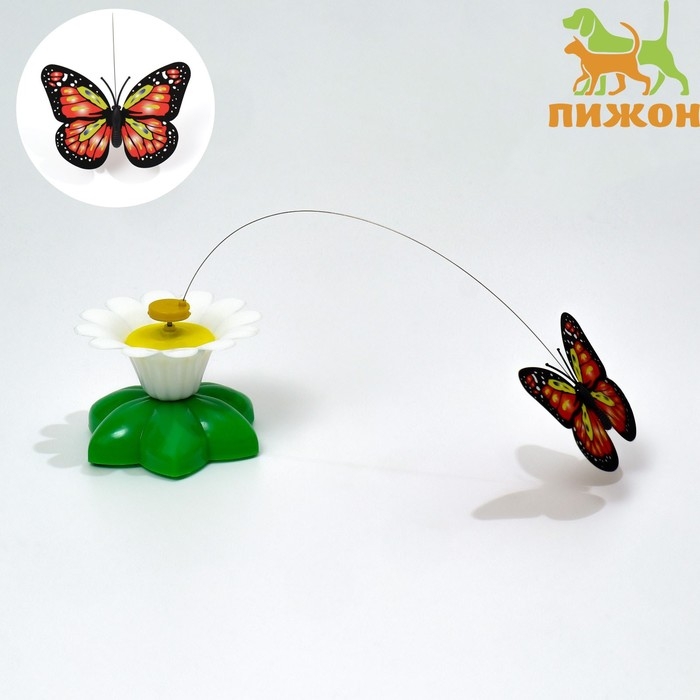 Интерактивная игрушка-дразнилка для кошек  Интерактивная игрушка-дразнилка для кошек "Бабочка"