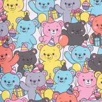 Бумага упаковочная крафт &laquo;Мишки&raquo;, 1 лист, 70&times;100 см