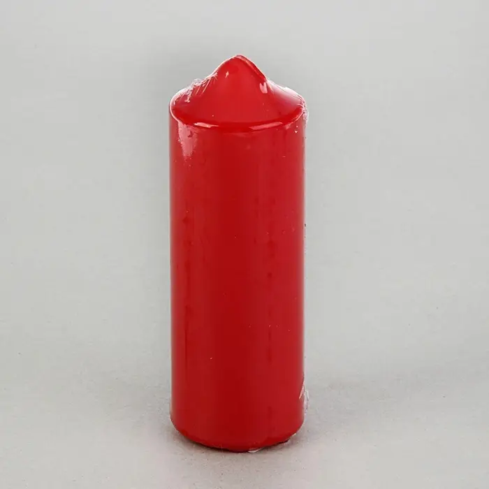 Свеча цилиндр, 5&times;15 см, красная