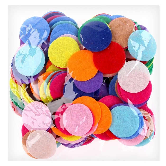 Диски фетровые для творчества и декора «Кружочки», 250 шт., размер 1 шт. — 3 см, цвет МИКС Диски фетровые для творчества и декора «Кружочки», 250 шт., размер 1 шт. — 3 см, цвет МИКС
