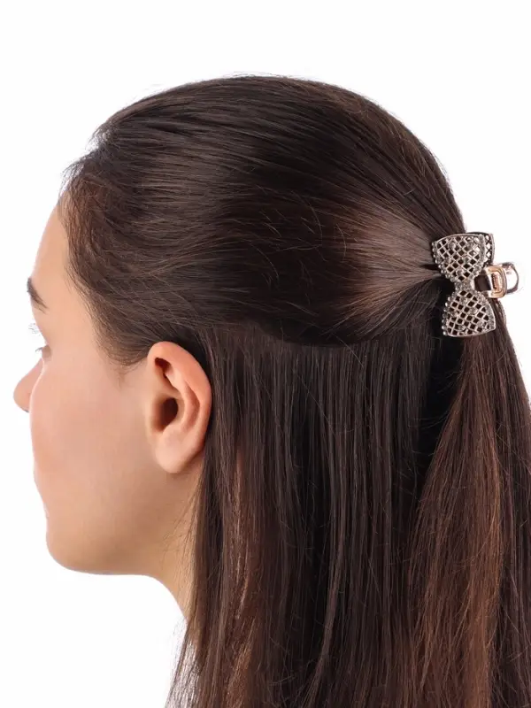 Крабик для волос &laquo;Элери&raquo;, бант, 4 см, золотистый