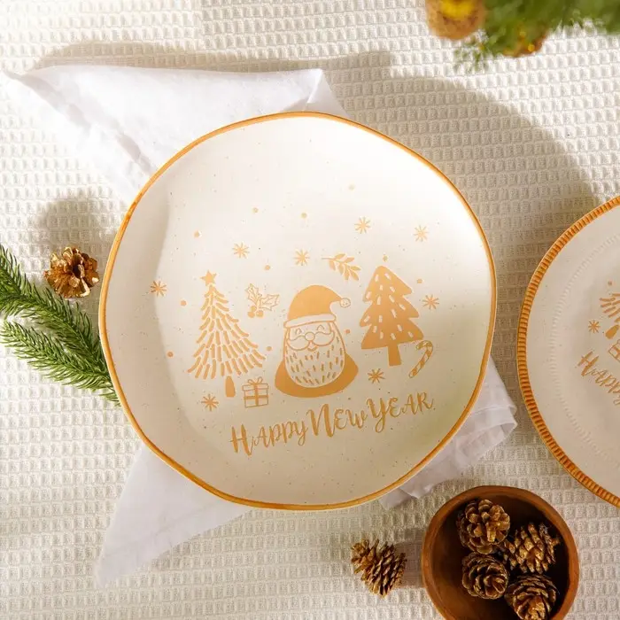 Тарелка SL Home &laquo;С Новым Годом&raquo;, d=27 см, керамика, белая