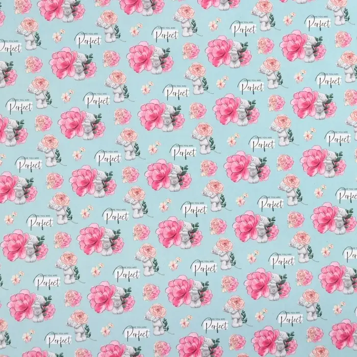 Бумага упаковочная глянцевая «Пионы и розы», 70х100 см