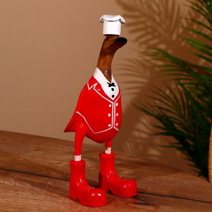 Сувенир Сувенир "Утка-поварёнок " дерево 27 см