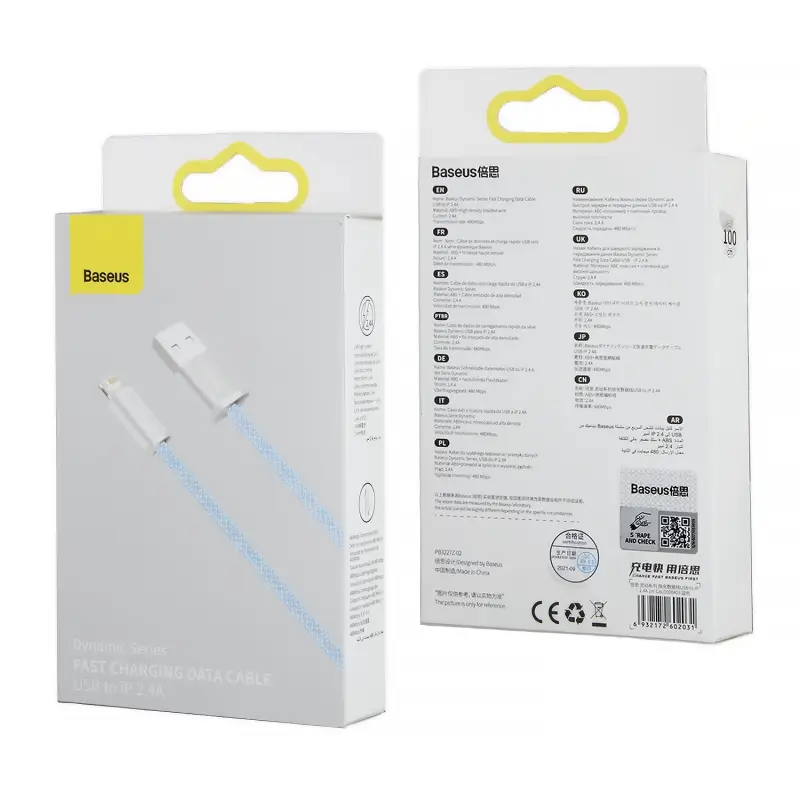 Кабель USB Lightning 1M 2.4A Dynamic Series Fast Charging Baseus синий CALD000403