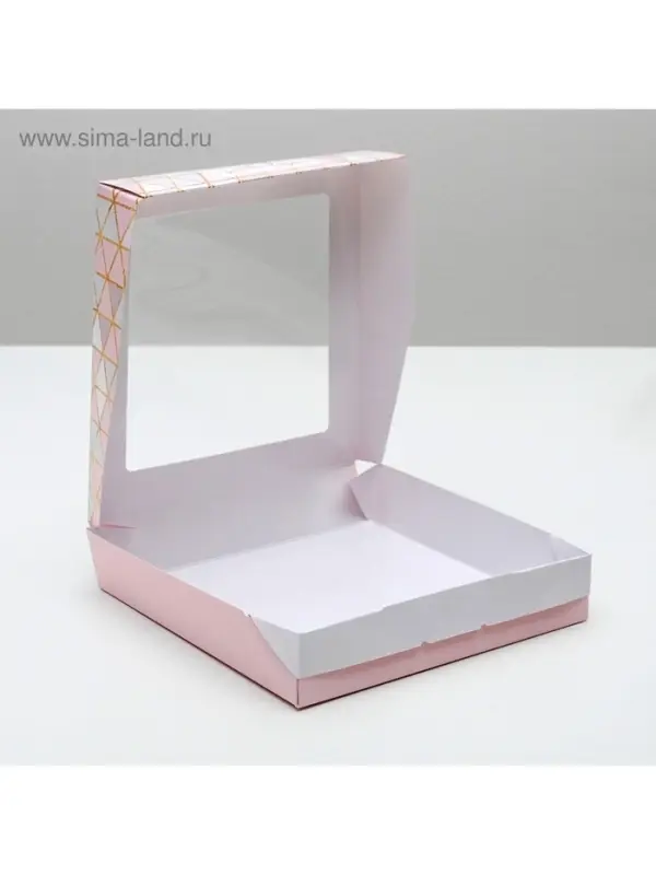 Кондитерская упаковка, коробка с ламинацией &laquo;Геометрия&raquo;, 20&times;20&times;4 см