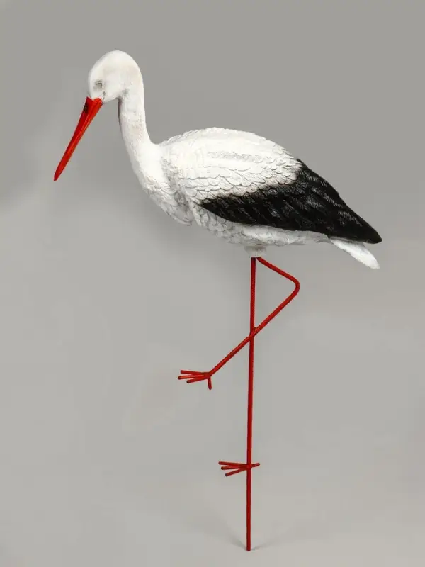 Садовая фигура из полистоуна &laquo;Аист&raquo;, 81&times;65&times;20 см