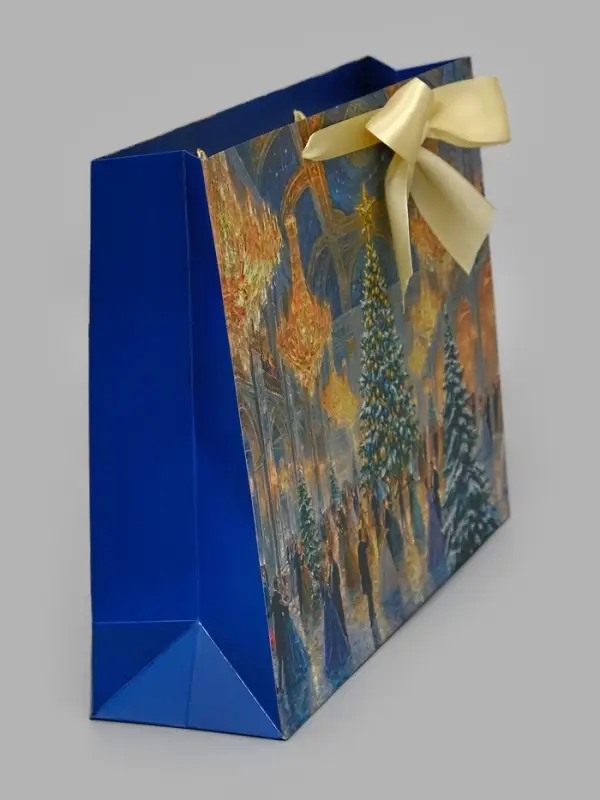 Подарочный пакет &laquo;Зимний лес&raquo;, с лентой 40 &times; 31 &times; 11,5 см