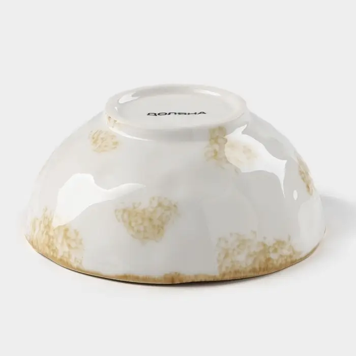 Салатник Доляна Organic Gold, 320 мл, d=12.5 см, фарфор, белый