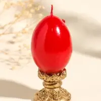 Свеча декоративная "Пасхальное яйцо вензельное" 4,5х10 см, 85 гр