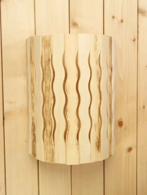 Абажур для бани и сауны &laquo;Волны&raquo;, липа, настенный
