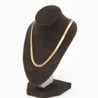 Бюст для украшений QF, 10&times;7.5&times;15 см, h=15 см, флок, серый графит