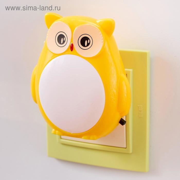 Ночник Ночник "Совенок" LED от сети МИКС 4,5х8х8,5 см RISALUX