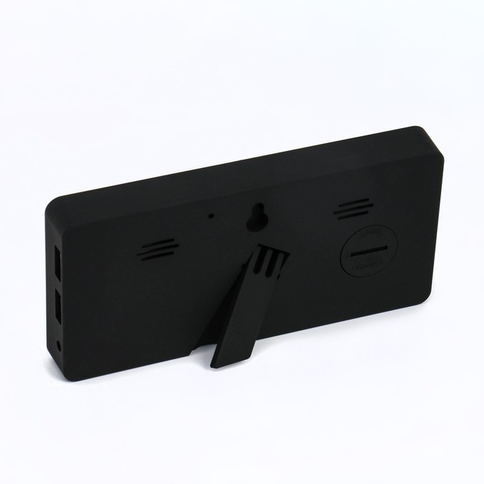 Часы электронные настольные, настенные, белая индикация, от USB, 7.5 х 15.5 см, черные Часы электронные настольные, настенные, белая индикация, от USB, 7.5 х 15.5 см, черные