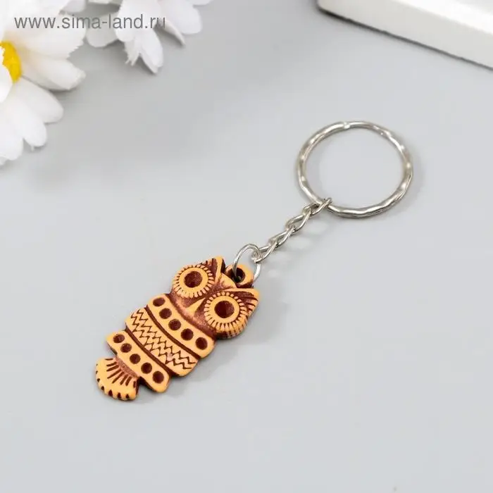 Брелок пластик под глину "Филин" 3,5х1,7 см