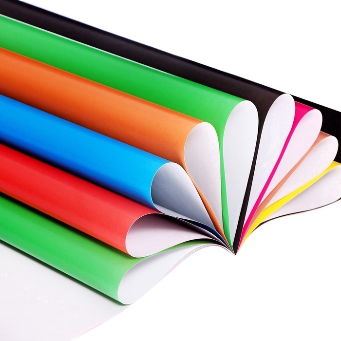 Бумага цветная А4, 16 листов, 8 цветов, Calligrata, мелованная, на скобе