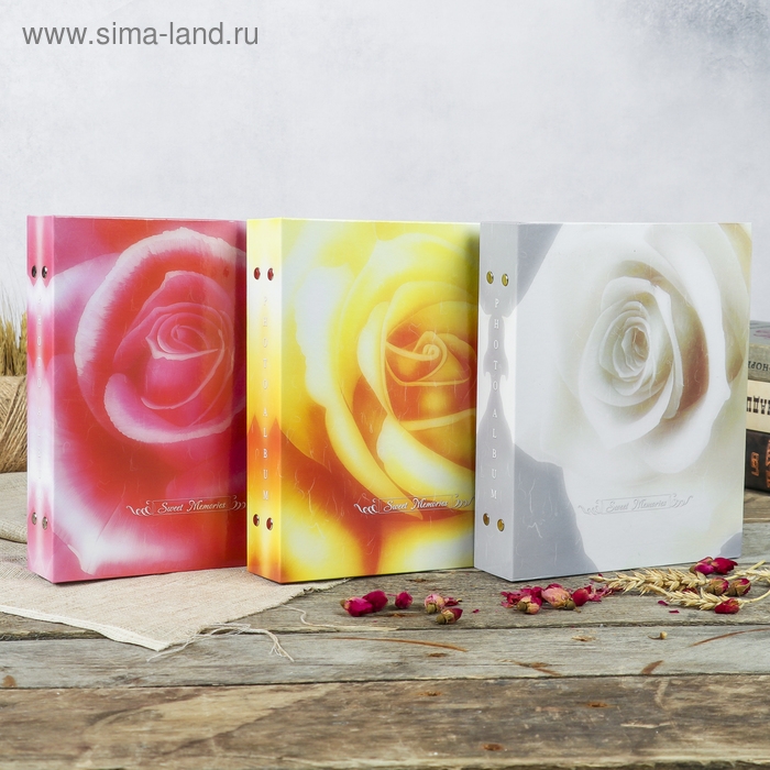 Фотоальбом на 200 фото 10х15 см Фотоальбом на 200 фото 10х15 см "Розы" МИКС