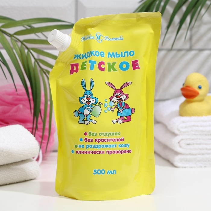 Детское мыло Невская Косметика, дой-пак, жидкое, 500 мл Детское мыло Невская Косметика, дой-пак, жидкое, 500 мл