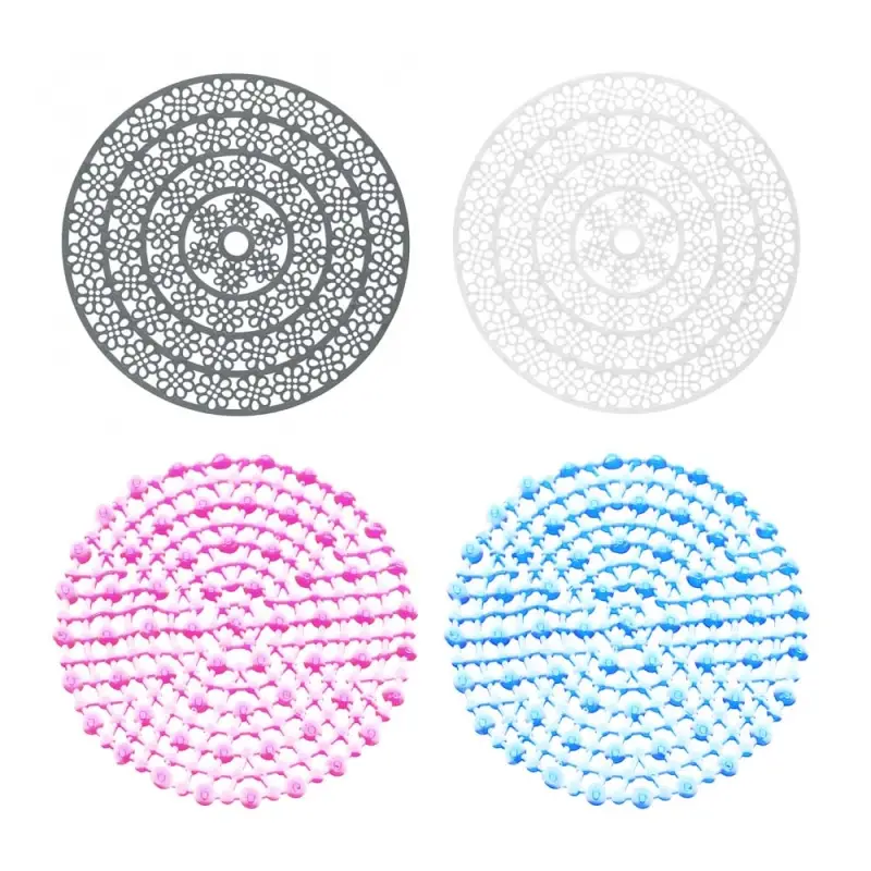 Коврик в раковину противоскользящий тм VETTA Паутинка, d29см, ПВХ, 2 дизайна, 4 цвета