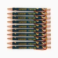 Ручка шариковая, синяя паста, автоматическая, 0.7 мм, пластик, софт-тач &laquo;Дорогому учителю&raquo;