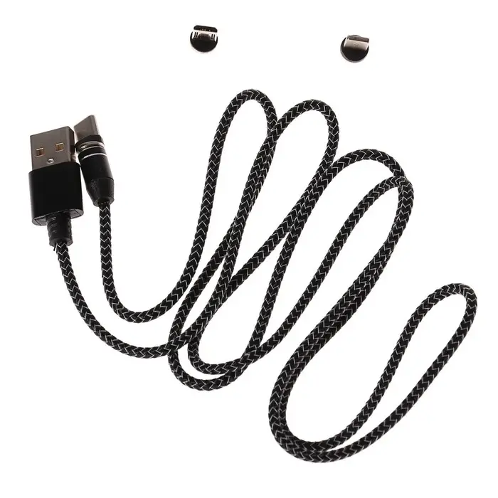 Кабель Luazon LN-6, microUSB/Type-C/Lightning - USB, 1 А, 1 м, магнитный разъем, Кабель Luazon LN-6, microUSB/Type-C/Lightning - USB, 1 А, 1 м, магнитный разъем,