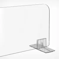 Клипса Т-образная для крепления пластиковых разделителей, 100&times;40&times;32 мм, прозрачная