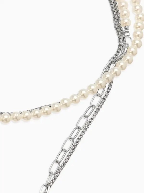 Бодичейн женская «Сердце на цепочке» с бусинами, 135 см, белый в серебре Бодичейн женская «Сердце на цепочке» с бусинами, 135 см, белый в серебре