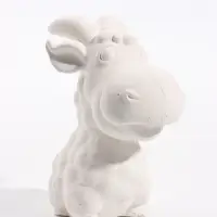 Фигурка декоративная &laquo;Коза-Дереза&raquo;, неокрашенная, 6.4&times;10 см, белая