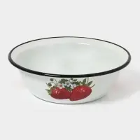 Миска эмалированная, 1 л, белая