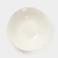Тарелки глубокие Доляна White Label, набор 4 шт., 500 мл, фарфор, белые