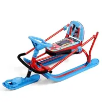 Снегокат &laquo;Twiny 2+&raquo; Sportcar, со спинкой, с родительской ручкой, синий, красный, TW2+/SC Nika Kids