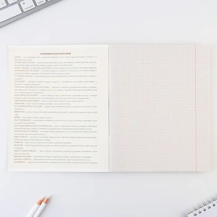 Тетрадь в клетку, предметная, 48 л.,на скрепке, А5 &laquo;ПРИРОДА. География&raquo;