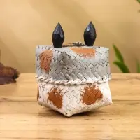 Корзинка &laquo;Кот&raquo;, 8&times;8&times;13 см, бамбук