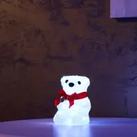 Светодиодная фигура &laquo;Медвежонок&raquo; 13&times;10 см, акрил, 20 LED, от батареек ААх2, свечение белое