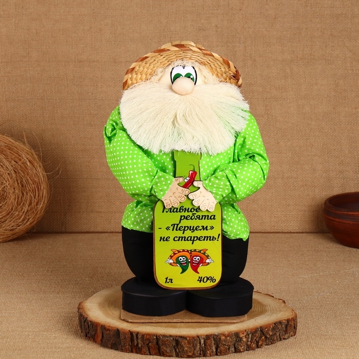 Оберег - домовой Оберег - домовой "Иваныч с бутылкой", h=40 см