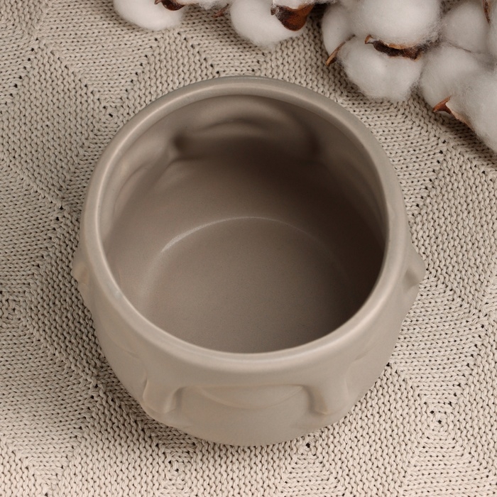 Кашпо  Кашпо "Многоликий" бежевое, 12х12х9см