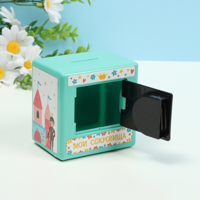 Копилка пластик Копилка пластик "Сейф. Принцессы" МИКС 8,5х6х8,5см